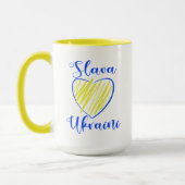 Slogan Slava Ukraine Glory naar het hart van Oekra Mok (Links)