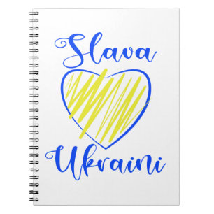 Slogan Slava Ukraine Glory naar het hart van Oekra Notitieboek