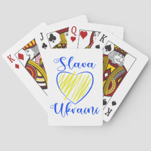 Slogan Slava Ukraine Glory naar het hart van Oekra Pokerkaarten