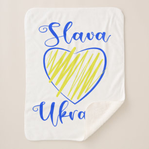 Slogan Slava Ukraine Glory naar het hart van Oekra Sherpa Deken
