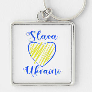 Slogan Slava Ukraine Glory naar het hart van Oekra Sleutelhanger