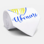 Slogan Slava Ukraine Glory naar het hart van Oekra Stropdas (Opgerold)