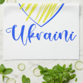 Slogan Slava Ukraine Glory naar het hart van Oekra Theedoek (Gevouwen)