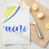 Slogan Slava Ukraine Glory naar het hart van Oekra Theedoek (Quarter Fold)