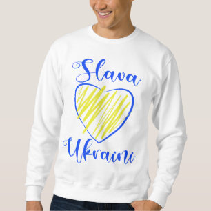 Slogan Slava Ukraini Eer aan Oekraïne hart  Trui