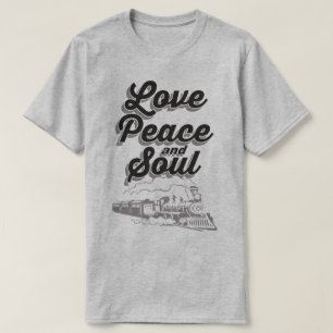 Slogan T-Shirt, Pop van Liefde en Soul Music Disco T-shirt