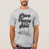 Slogan T-Shirt, Pop van Liefde en Soul Music Disco T-shirt (Voorkant)