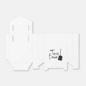 Slogan tea time - theetijd. kopje thee drinken. bedankdoosjes (Uitgevouwen)