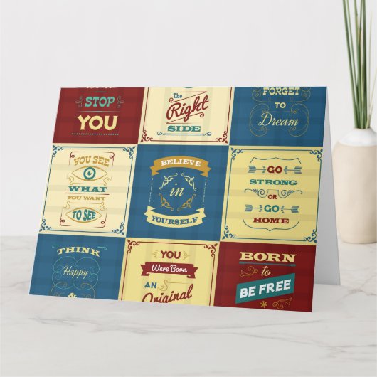 Slogan Typografie Bedankkaart (Voorkant)