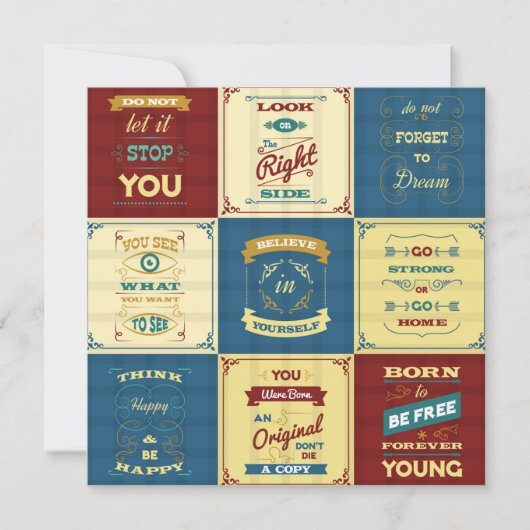 Slogan Typografie Feestdagenkaart (Voorkant)