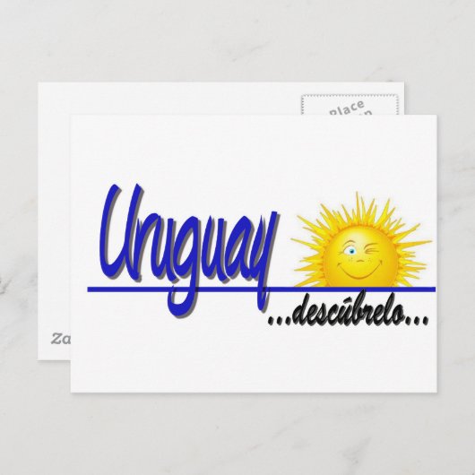 slogan Uruguay sol Briefkaart (Voorkant / Achterkant)