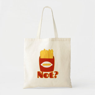 Slogan van de Frieten van het gebraden gerecht de Tote Bag