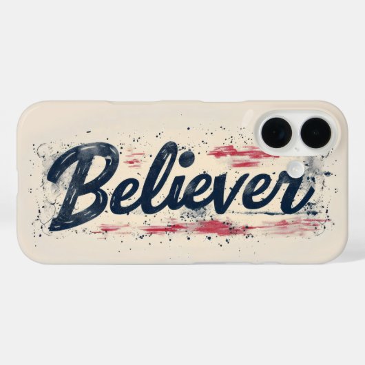 Slogan van de gelovige Urban Case-Mate iPhone Case (Achterkant (horizontaal))
