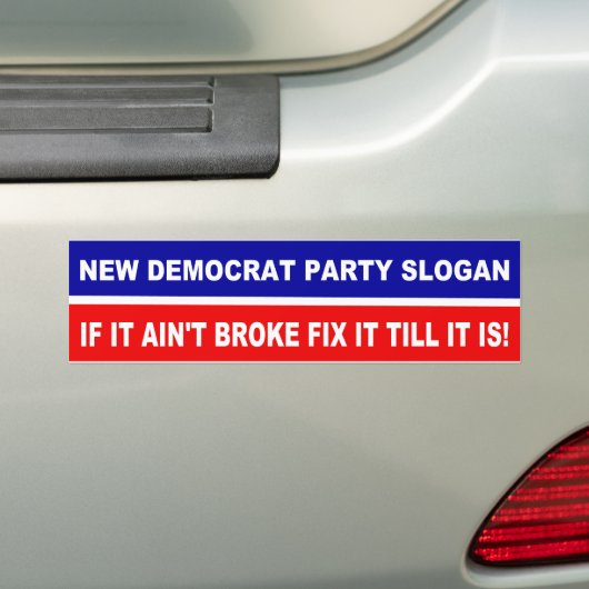 Slogan van de nieuwe Democratische Partij als het  Bumpersticker (Op auto)