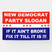 Slogan van de nieuwe Democratische Partij als het  Spandoek (Horizontaal)