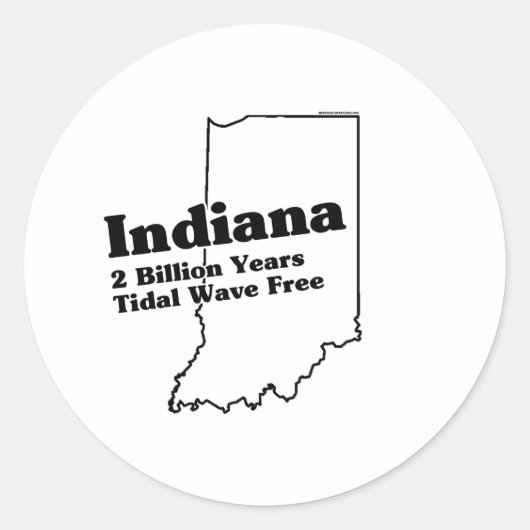 Slogan van de staat Indiana Ronde Sticker (Voorkant)