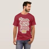 Slogan voor concurrerend eten t-shirt (Voorkant volledig)