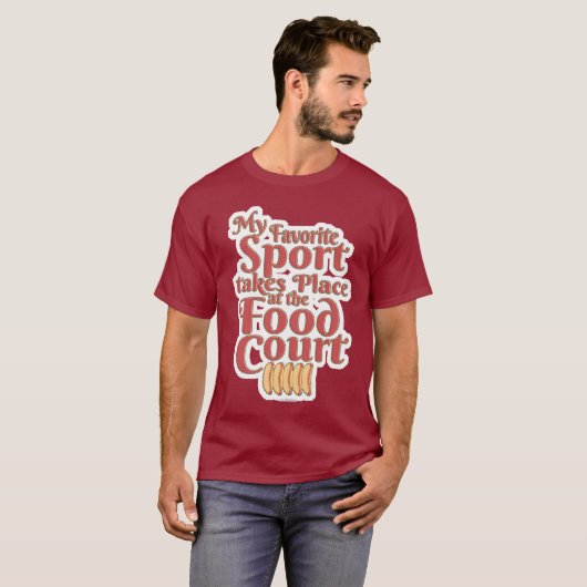 Slogan voor concurrerend eten t-shirt (Voorkant volledig)