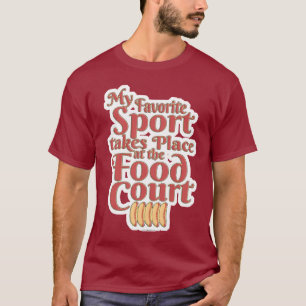 Slogan voor concurrerend eten t-shirt