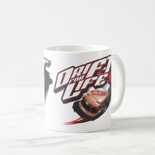 slogan voor drijfauto koffiemok (Voorkant rechts)