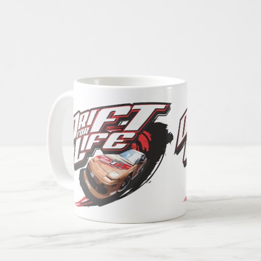 slogan voor drijfauto koffiemok (Voorkant links)