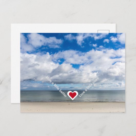 Slogan voor herstel van het hart iets beters / mee briefkaart (Voorkant / Achterkant)