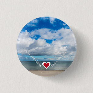 Slogan voor herstel van het hart iets beters / mee ronde button 3,2 cm