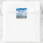 Slogan voor herstel van het hart iets beters / mee vierkante sticker (Tas)