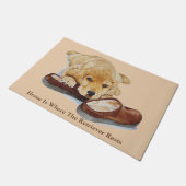 slogan voor schattige puppy recovery dog deurmat (Schuin)