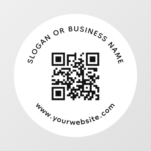 Slogan Zakelijke naam Professionele bedrijf QR-cod Raamsticker (Vel)