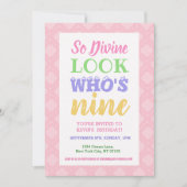 Slogans van de uitnodiging voor de 9e verjaardag (Voorkant)