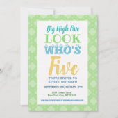 Slogans van de uitnodiging voor de vijfde verjaard (Voorkant)