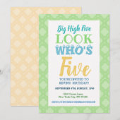 Slogans van de uitnodiging voor de vijfde verjaard (Voorkant / Achterkant)