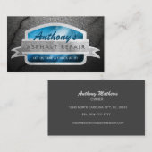 Slogans voor reparatie van asfalt Visitekaartjes (Voorkant / Achterkant)