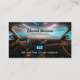 Slogans voor reparatie van auto-vensters visitekaartje