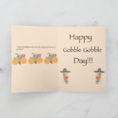 Slok opslokken Thanksgiving op Feestdagen Kaart (Binnen)