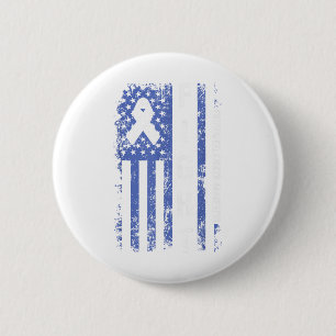 Slokdarmkanker Bewustzijn Amerikaanse vlag Oesofaa Ronde Button 5,7 Cm