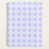 Slokdarmkanker bewustzijn Plaid Periwinkle Planner (Voorkant)