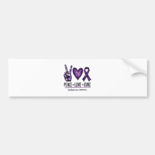 Slokdarmkanker bewustzijn Stuk Paarse Lint Bumpersticker