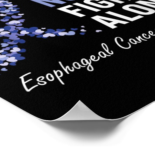 Slokdarmkanker Bewustzijnsgeschenken Co. Paarse Pe Poster (Hoek)