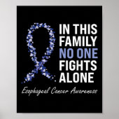 Slokdarmkanker Bewustzijnsgeschenken Co. Paarse Pe Poster (Voorkant)