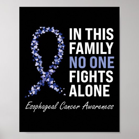 Slokdarmkanker Bewustzijnsgeschenken Co. Paarse Pe Poster (Voorkant)