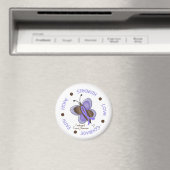 Slokdarmkanker vlinder 2 Inspirerend cirkel Magneet (Insitu (Vaatwasser))