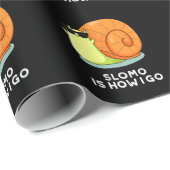 Slomo is hoe ik grappige slak krijg, donker BG Cadeaupapier (Rol Hoek)