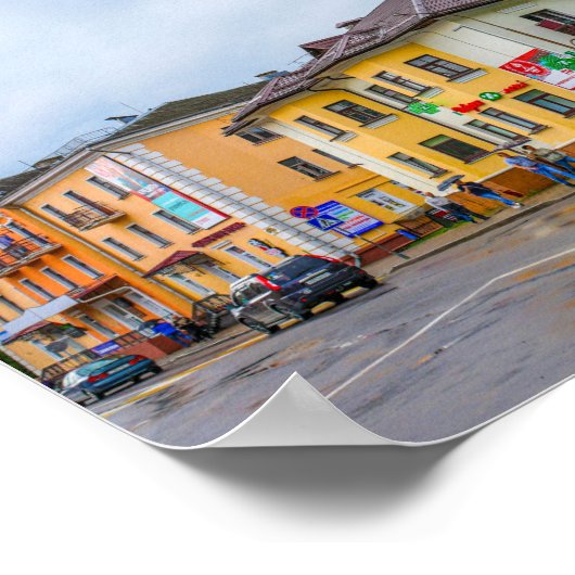 Slonim Belarus Town Architecture Street Poster (Hoek)