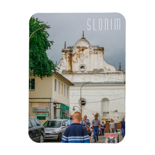 Slonim Belarus Town Architecture Synagogue Magneet (Verticaal)