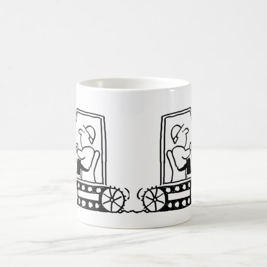 Sloop aannemer met Bulldozer Coffee Mok (Center)
