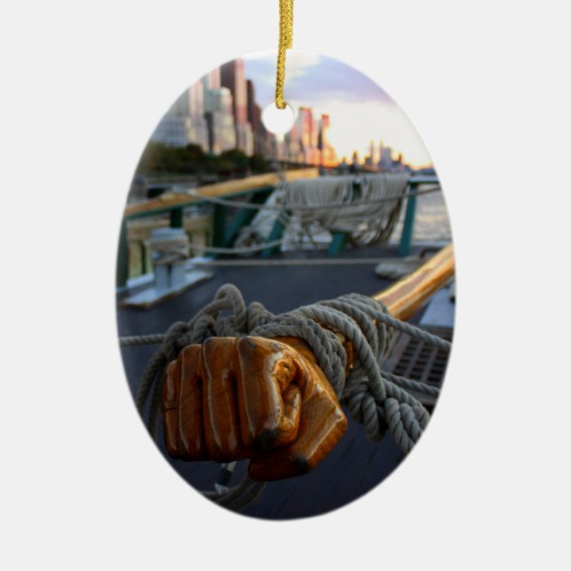 Sloop Clearwater Keramisch Ornament (Voorkant)