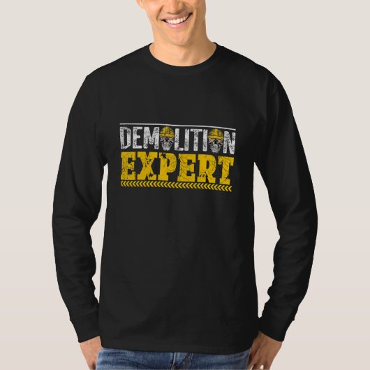 Sloop expert met bouwvakker helm t-shirt (Voorkant)