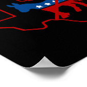 Sloop mijn Texas Republikeinse Anti-Democratische Poster (Hoek)